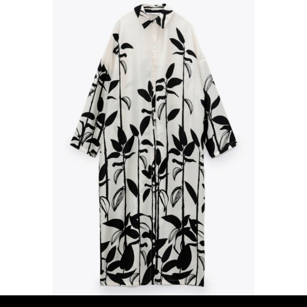 Zara Printed Oversized dress